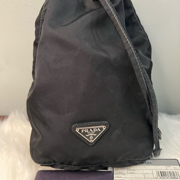 prada NYLON DRAWSTRING BUCKET POUCH - Picture 16 of 17